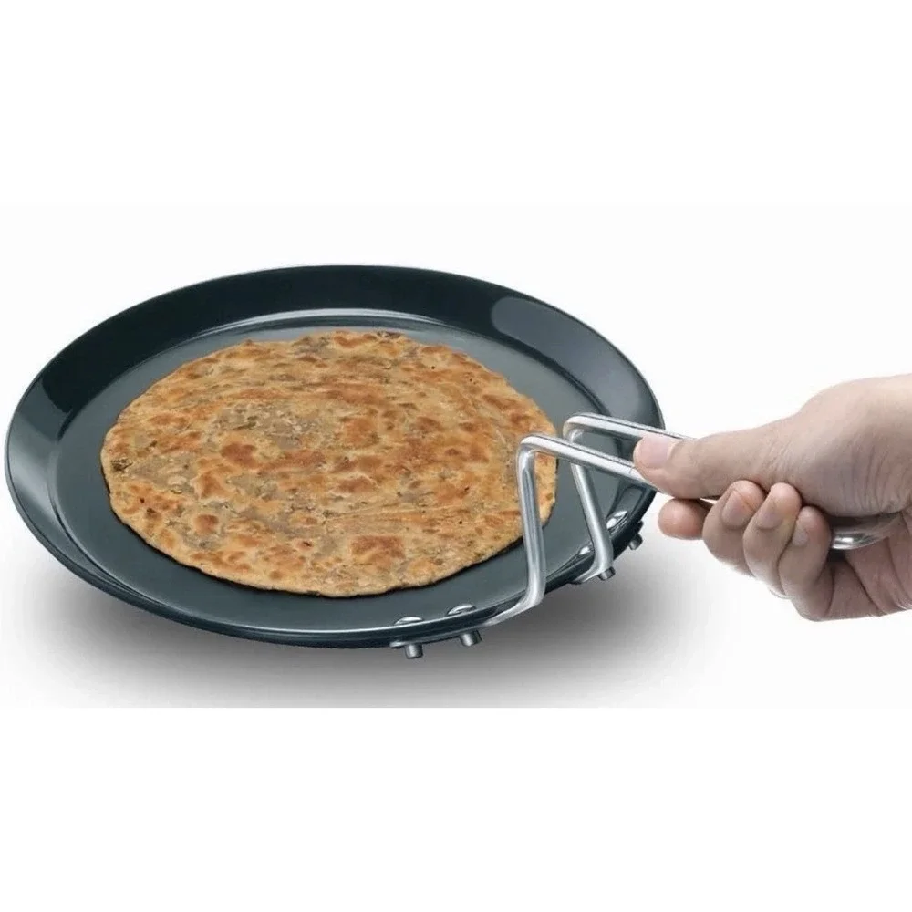 Hawkins Futura 22 cm Flat‎ Tava, Hard Anodised Tawa, (Black) AFT22